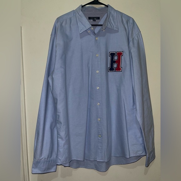 NWOT Tommy Hilfiger Men's New England Logo Button Shirt XXL - Picture 1 of 10
